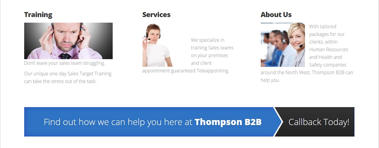 Thompson business services website design Liverpool